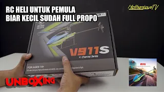 UNBOXING | RC HELI UNTUK PEMULA BIAR KECIL SUDAH FULL PROPO | WL TOYS V911S