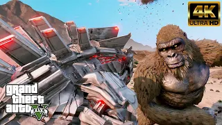 Kong vs Mechagodzilla Epic Battle GTA V Mods