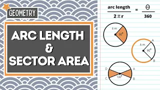 HOW TO FIND ARC LENGTH AND SECTOR AREA OF CIRCLES | GEOMETRY