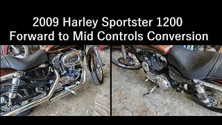 How to Install Mid Controls 2009 Harley Sportster 1200 - Forward to Mid Controls Conversion