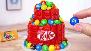 Sweet Chocolate Cake 🍫 Miniature KITKAT Cake Decoration With M&M Candy | 1000+ Miniature Ideas Cake
