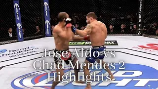 Jose Aldo vs  Chad Mendes 2 Highlights