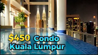 Incredible $450 Apartment in Kuala Lumpur Tour w/infinity pool!