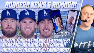 Justin Turner Pranks Dodgers Teammates, Jimmy Nelson Added to 40-Man, Bellinger or Muncy for Cleanup