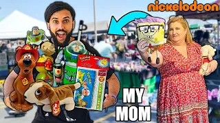 HUNTING AT THE SWAPMEET FOR VINTAGE NICKELODEON MERCH WITH MY MOM!! *SPECIAL GUEST*