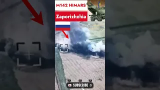 HIMARS Destroy an entire Russian logistic Convoy in the Zaporizhzhia region,#shorts
