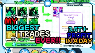 *🔥MY BIGGEST TRADES EVER!🔥* Trading Montage #42 | MY FIRST TITANIC MYSTIC CORGI | Pet Simulator X