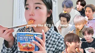 eating like BTS for a whole week! (Realistic Korean food)