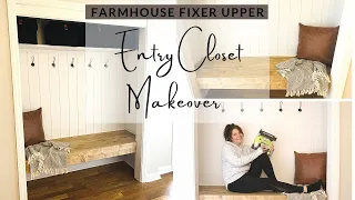 DIY Entry Closet Makeover|Farmhouse Fixer Upper