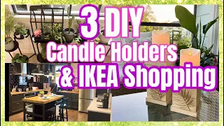 DOLLAR TREE DIY LANTERN & CANDLE HOLDER IDEAS | IKEA SHOP WITH ME