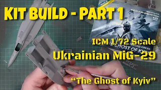 ICM Ghost of Kyiv MiG 29 Scale Model Build - Part 1 - Starting the kit: the Cockpit