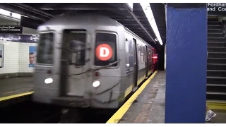 ᴴᴰ R68 D Express Train Flying in to and Leaving Fordham Road