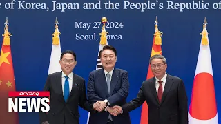 Yoon says S. Korea, Japan, China trilateral summit now restored as three leaders adopt...