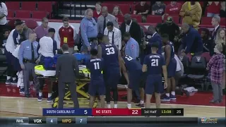 Basketball game collapse