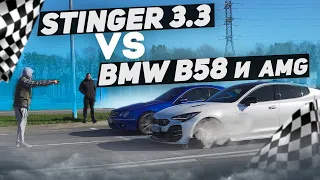 Kia Stinger 3.3 Stage2 VS Toyota 2jz-gte vs Mercedes Sl55 Amg КАЛИНИНГРАД