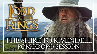 4-in-1 AMBIENCES! JOURNEY FROM THE SHIRE TO RIVENDELL - Lord of the Rings Pomodoro Session ASMR