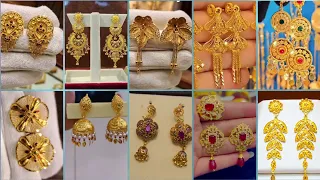 150+latest Bridal Gold Earrings designs/Most beautiful Gold Earrings designs/@A1Jewelry