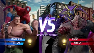 MARVEL VS. CAPCOM: INFINITE Spider-Man and Haggar vs Jedah and Nemesis