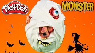 Huevo Sorpresa Gigante de MOMIA TERRORIFICA de Halloween de Plastilina Play doh en Español