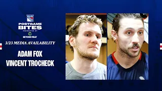 NYR vs FLA: Adam Fox and Vincent Trocheck Postgame Availability | March 23, 2024