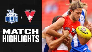 Match Highlights: Sydney Swans v North Melbourne | AAMI COMMUNITY SERIES | AFL 2022