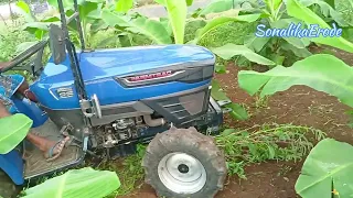 Farmtrac atom26 | Sakthiman rotavator performance | SonalikaErode #trending #tractor #farmtrac