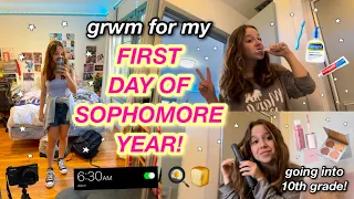 grwm for my FIRST DAY of SOPHOMORE YEAR! // going into 10th grade!!