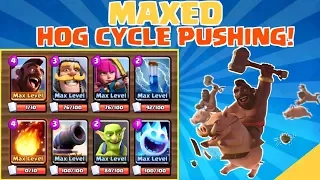 FULLY MAXED HOG CYCLE DECK! | 5200+ Live Ladder Pushing | Clash Royale