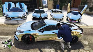 GTA 5 - Stealing Luxury Cars with Franklin! | (GTA V Real Life Cars #47)