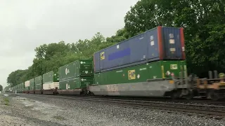 NORFOLK SOUTHERN GE D9-40CW Southbound Intermodal Container Train