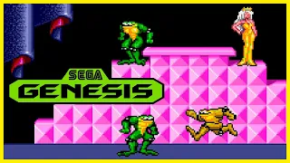 Sega Genesis Gameplay - Battletoads [2 Players]