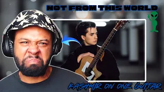 Alien? | FIRST TIME | Marcin - Kashmir on One Guitar (Official Video) | REACTION