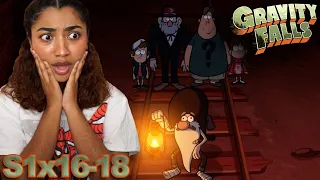 AND THIS WAS JUST UNDERGROUND?!?!?! | Gravity Falls S1x16-18 *Reaction/Commentary*