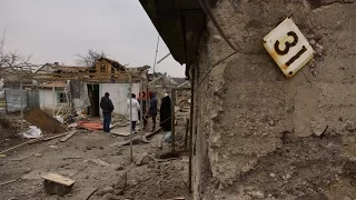 Обстрел поселка Чулковка в Пролетарском районе Донецка 6-02-2015
