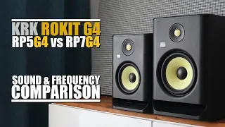 KRK Rokit 5 RP5G4 vs KRK Rokit 7 RP7G4  ||  Sound & Frequency Comparison