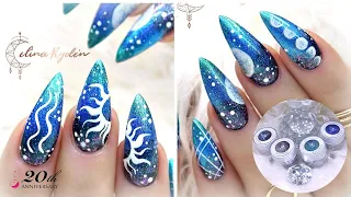 FAST GALAXY OMBRE | EASY GEL NAIL ART TUTORIAL | LIGHT ELEGANCE BUTTERBLINGS | STILETTO NAILS