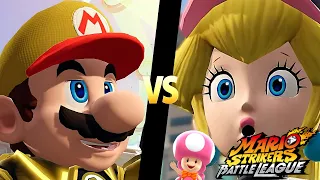 Mario Strikers Battle League Team Mario vs Team Peach in Urban Rooftop