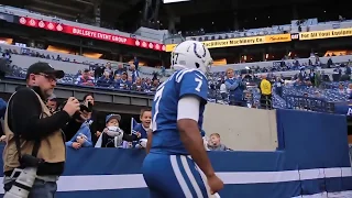 Jacoby Brissett gets HYPED before Broncos Colts