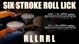 Six Stroke Roll Lick in less than a Minute  - Daily Drum Lesson