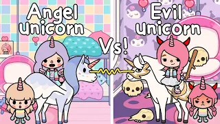 Angel Unicorn Vs Evil Unicorn🦄😈Toca Life World 🌎 ยูนิคอร์นนางฟ้าVsชั่วร้าย Toca Boca l Sad Story