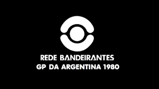 GP ARGENTINA 1980 TV BANDEIRANTES