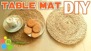 DIY Handmade Jute Place Mat | Make at Home |#Jute DIY #Craft Making | great option for indoor Dining