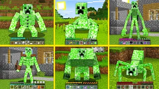 ALL MUTANT MOBS BECAME CREEPER IN MINECRAFT ZOMBIE ENDERMAN SKELETON SPIDER BATTLE HOW TO PLAY