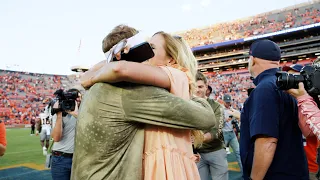 Hugh Freeze celebrates with family and friends as Auburn downs Mississippi State 27-13