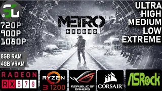 Metro Exodus RX 570 4GB RYZEN 3 1200