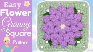 How to Make an EASY Crochet Flower Granny Square - Bloomscape CAL 2023