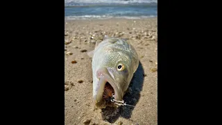 Surf Fly Fish - Keeper Fluke & Slot Stripers on the Holy Moley crab