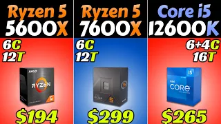 R5 5600X vs R5 7600X vs i5-12600K - RTX 3080 and RTX 3060 | How Much Performance Difference?