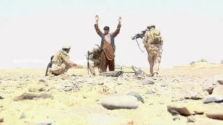 Marines from patrol base Boldak Question suspected Taliban - War in Afghanistan archival footage