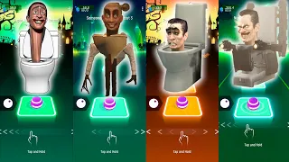 Skibidi Toilet VS Mutant Skibidi Toilet VS G man Toilet VS G man V2 | Tiles Hop: Edm Rush